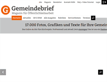Tablet Screenshot of gemeindebrief.evangelisch.de