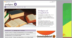 Desktop Screenshot of predigten.evangelisch.de